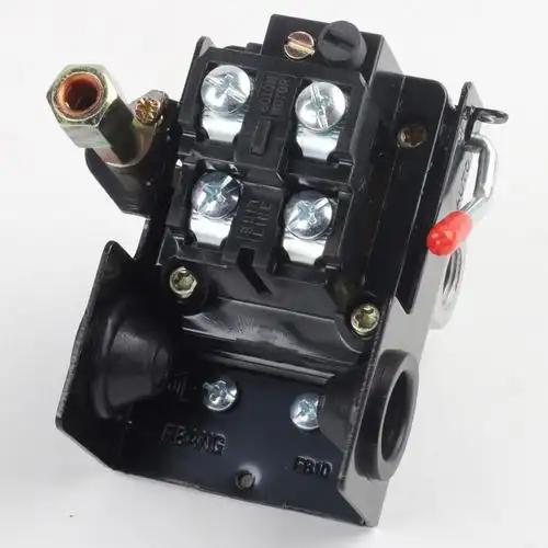 无油静音空压机气泵配件卧式手柄四孔压力开关总成压力开关