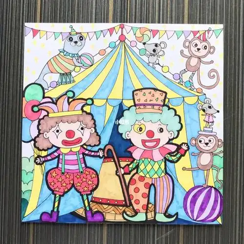 马戏团  #小丑简笔画  #小丑卡通画  #马戏团简笔画 #画画  #简笔画