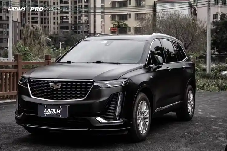 凯迪拉克xt6-lb改色膜电光金属黑,西装暴徒既视感_搜狐汽车_搜狐网