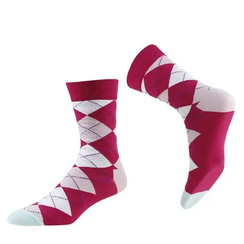 custom sheer men happy dress style funny cotton crew socks