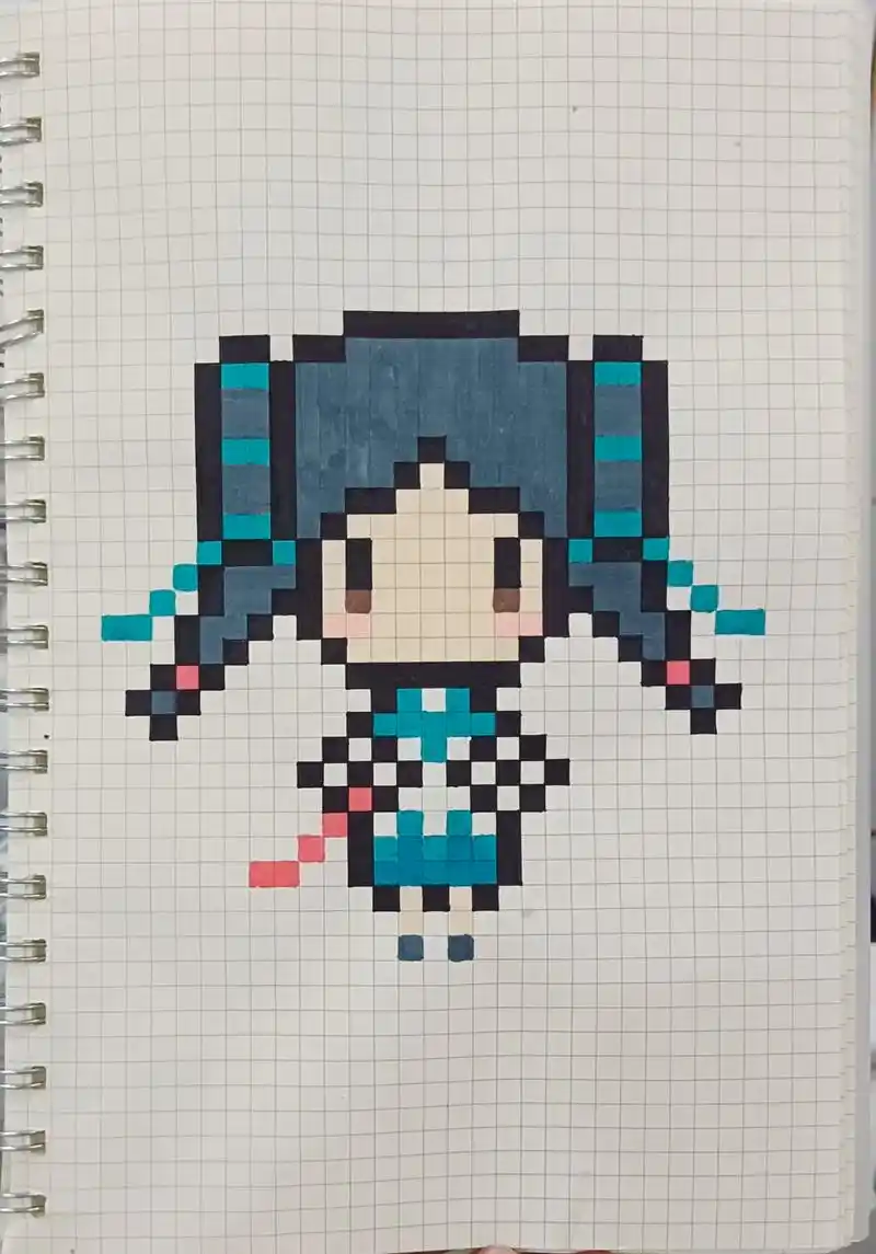 像素画——王者荣耀:西施临摹非原创 94dodo格子画 # - 抖音