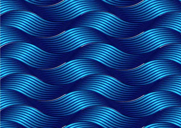 蓝色渐变海浪波纹