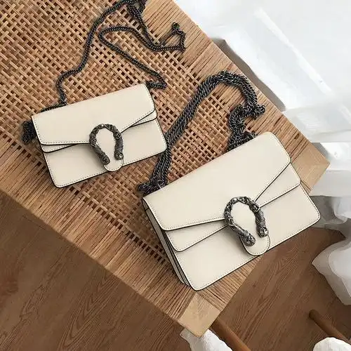 香港代购小ck包包女2021新款荔枝纹酒神包时尚单肩斜挎链条包