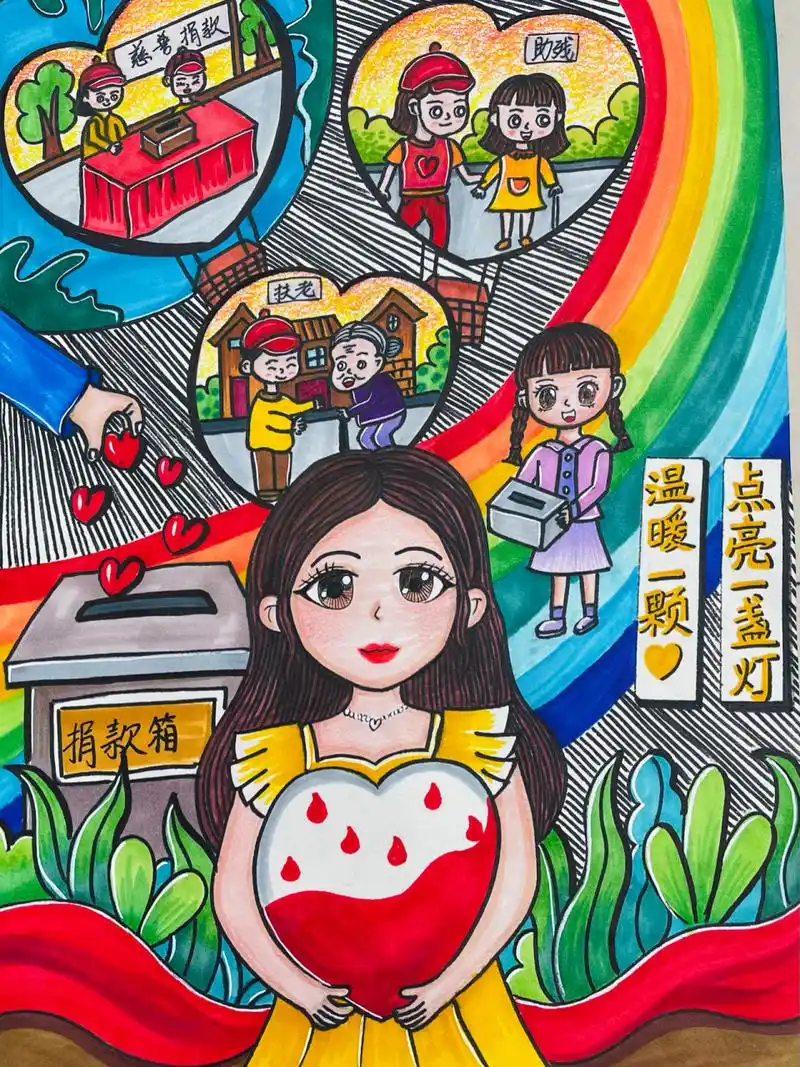 小学生慈善主题绘画作品78157815 小学生慈善主题绘画作品