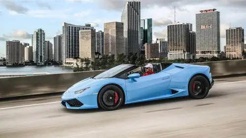 兰博基尼乌拉坎蓝色lp 610-4超级跑车侧面图 壁纸 - 1920x1080 全高清