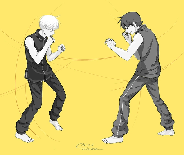 双人打斗动作姿势练习参考