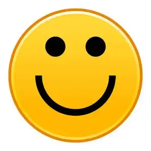 黄色微笑开朗的笑脸快乐表情符号照片