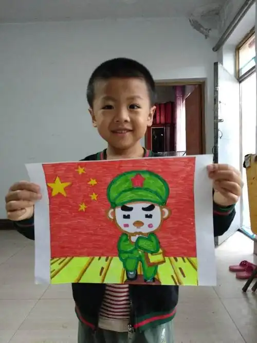 魏家峁幼儿园中二班暑假心理健康教育《红色故事之—红星闪闪》剪影