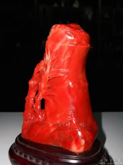 贵妃美誉之寿山蜡烛红芙蓉石精品"节节高"