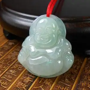 玉佛吊坠女a货弥勒佛玉坠项链佛公玉石笑佛挂件20天然翡翠a货缅甸玉石