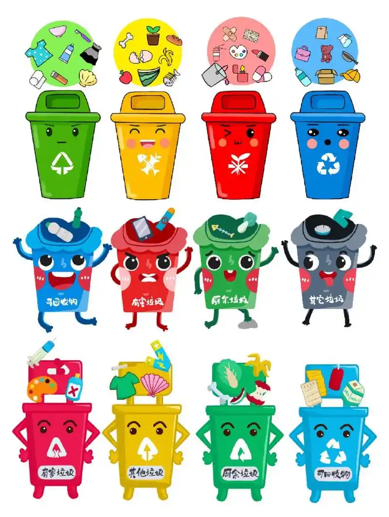 垃圾桶|分类回收|分类垃圾桶|分类回收 ✨今天的素材🈶 🔍垃圾