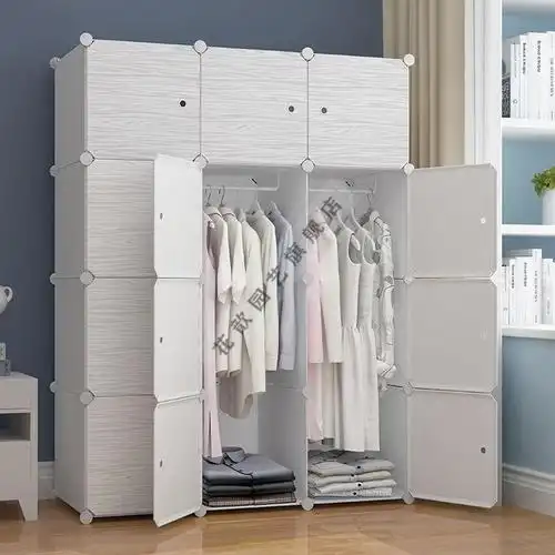 布衣柜简易组装挂衣柜加粗折叠宿舍出租房用简易衣柜组装家用卧室家具