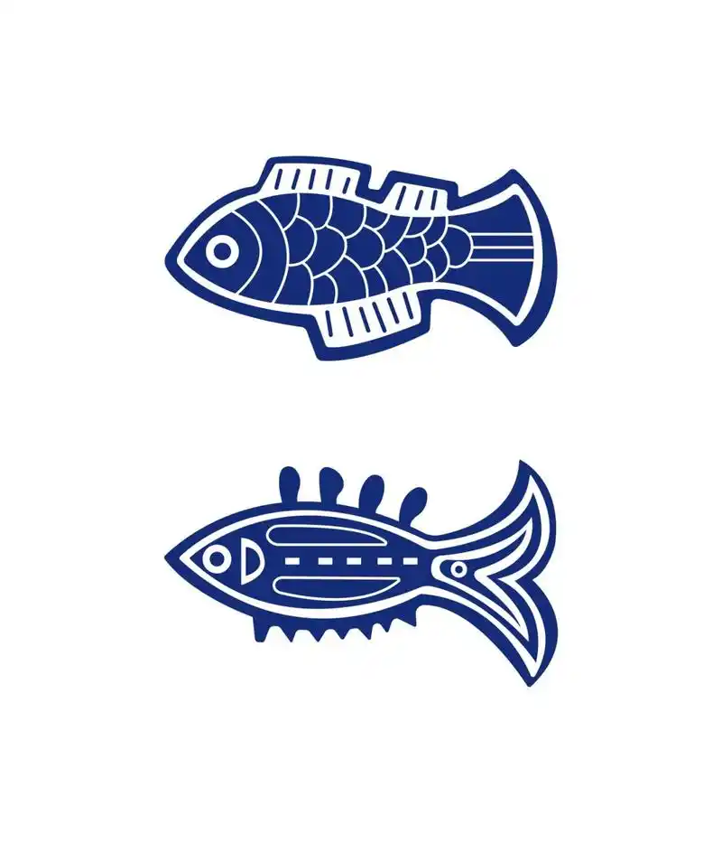 传统图案纹饰鱼纹(16) 中国传统寓意纹样 95鱼纹是中国传统寓意纹样