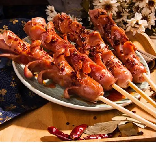 开花肠130g大香肠烧烤串猪肉肠热狗串冷冻半成品小吃店油炸烧烤串