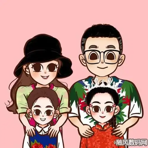 四口之家图片卡通四口之家图片卡通头像