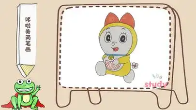 哆啦美简笔画哆啦a梦和哆啦美简笔画怎么画哆啦美 (日语:ドラミ),小叮