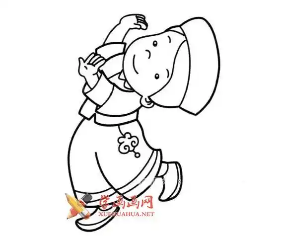 小朋友跳舞的简笔画 - 简单简笔画