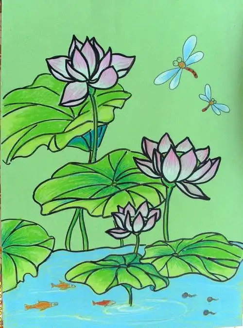 荷叶图片大全简笔画 荷花荷叶图片大全简笔画