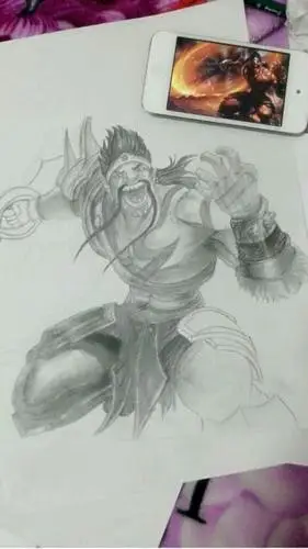 英雄联盟德莱文简笔画手绘德莱文荣耀执刑官德莱文