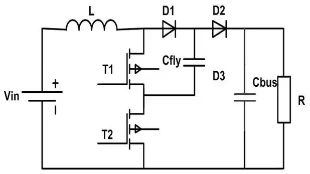 一种飞跨电容三电平boost电路