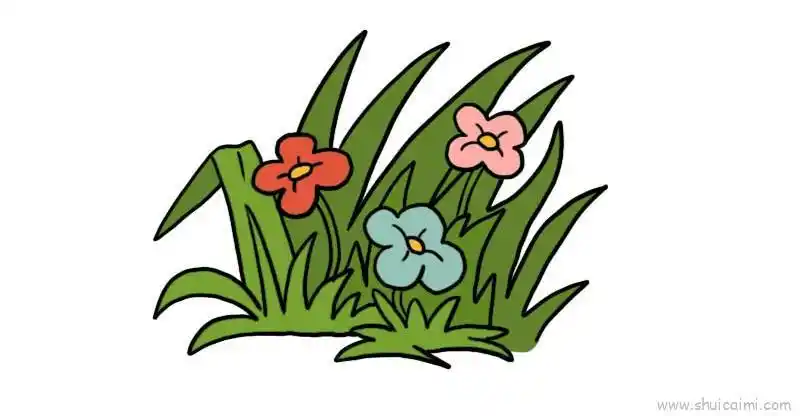 路边小野花简笔画的画法图解分享到这里,查找更多路边小野花简笔画