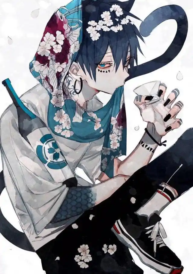 人物绘画,画风独特的卡通男生插画