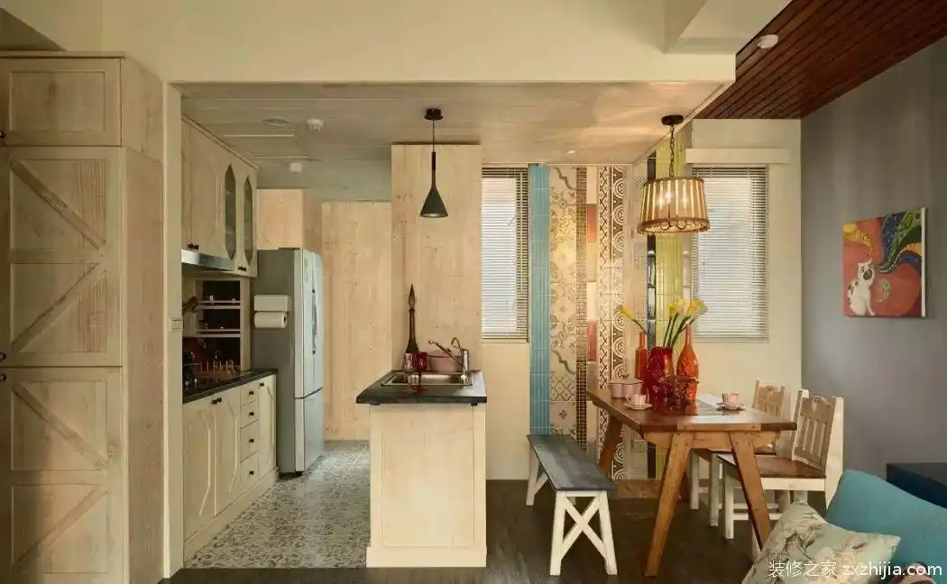 老房子翻新86平田园风格家装案例