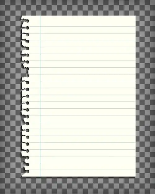 空白衬边笔记本页