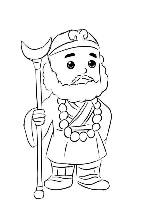 沙和尚简笔画人物 沙和尚西游记动漫人物简笔画步骤图片大全沙僧 简单