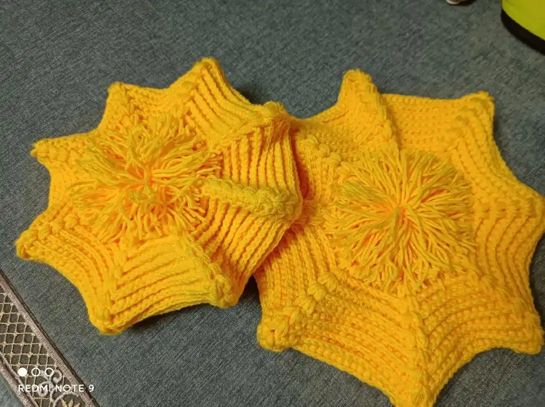 手工毛线编织 老式八角帽儿 - 抖音