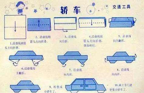 交通工具折纸教程大全 巴士的折纸方法图解 -趣味折纸-爱做手工网幼儿