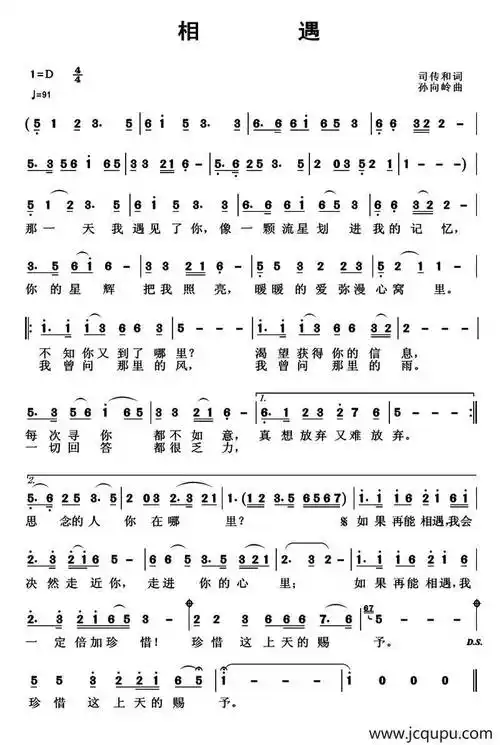 相遇(司传和词 孙向岭曲)