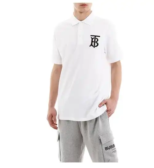 burberry/博柏利19年秋冬翻领男性tb胸标休闲男士短袖t恤polo衫