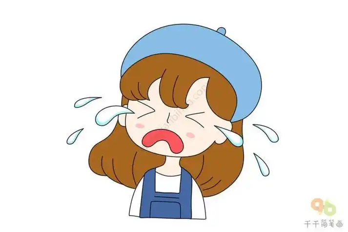 流泪的人物表情简单画法卡通简笔画简笔画大全哭泣的人简笔画图片教程