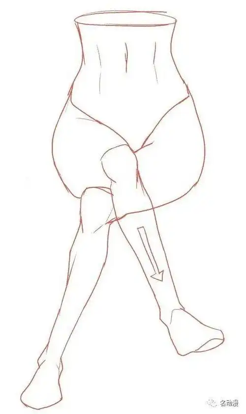 动漫人物二郎腿画法教程