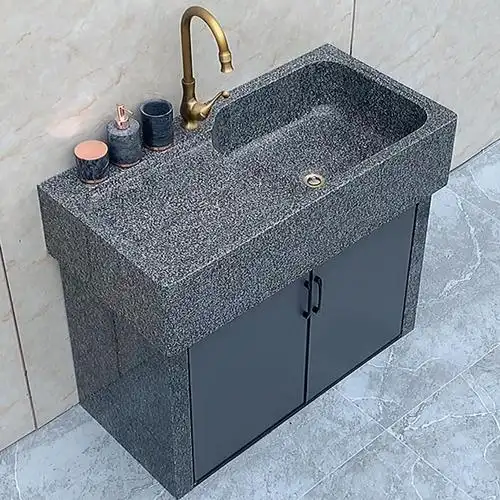 青石 天然石材洗手盆洗衣池拍摄 美工设计|摄影|产品摄影|岞海印象