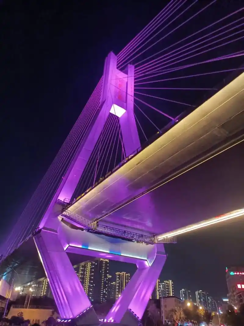 城市夜晚霓虹灯璀璨,最美夜景91 龙岩大桥夜景,也是龙岩的网 - 抖音