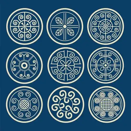 收藏中国风图案 花纹传统古典图案 边框底纹 矢量图案