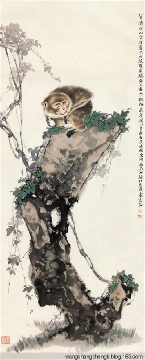 国画猴子作品欣赏 国画猴子作品欣赏马上封侯