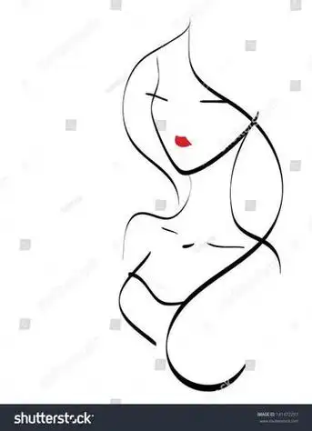 抽象画女人物简笔画
