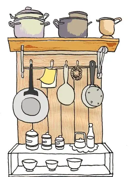 厨房一角的简笔画怎么画厨房一角的简笔画步骤