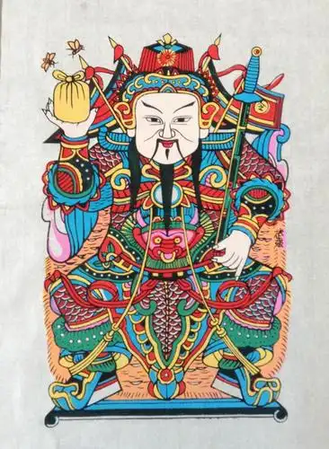 15款生动门神人物年画唯美中国吉祥人物年画