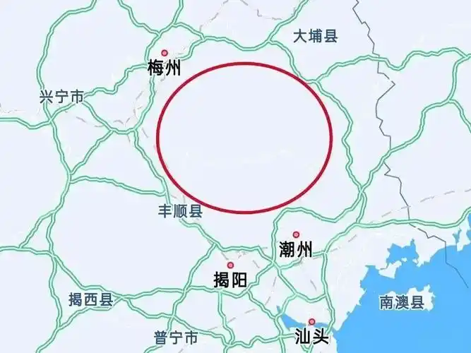 对大丰华高速大埔至丰顺段工程丰顺县境内初测路线走向和互通方案进行