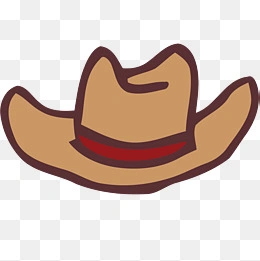 矢量手绘牛仔帽