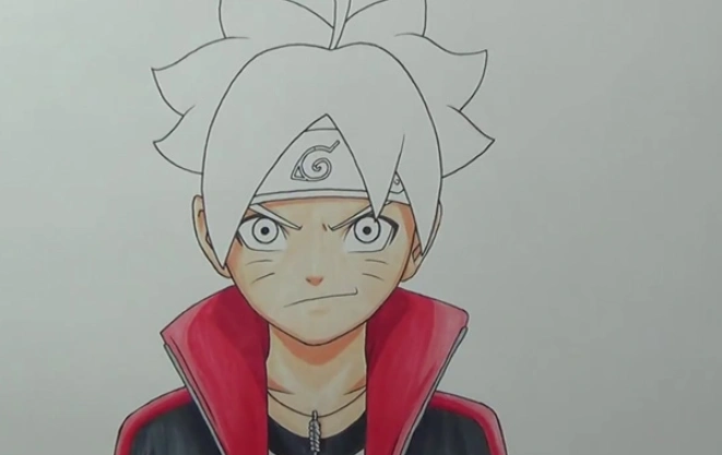 火影忍者博人马克笔画教程 - 水彩迷