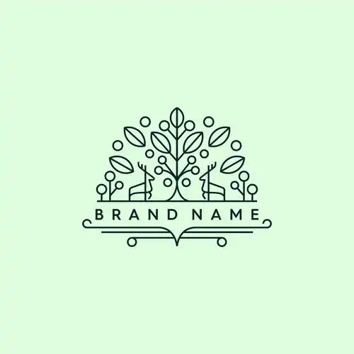 【素材】鹿叶子logo标志ai格式