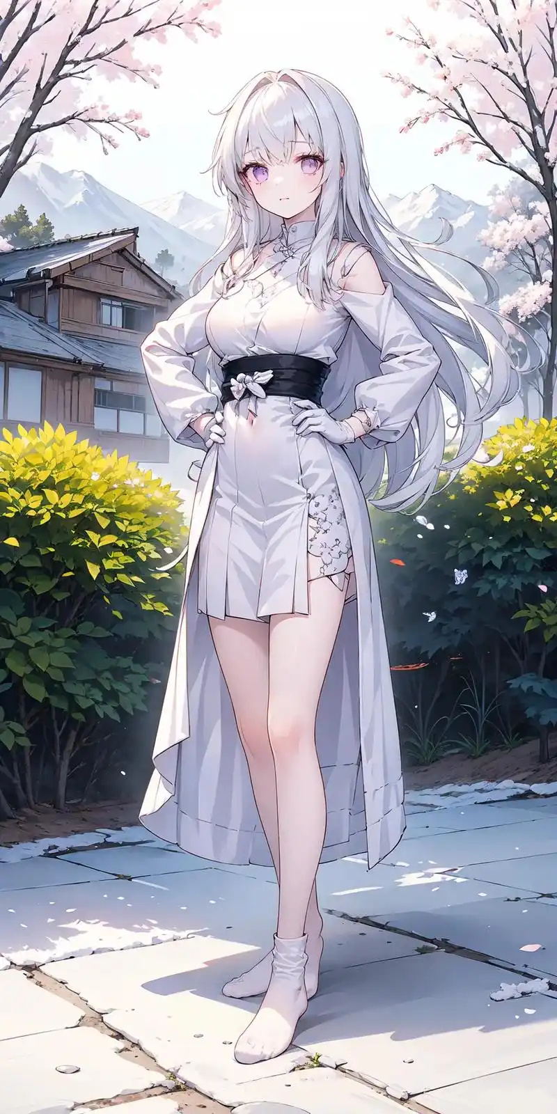 二次元妹子高清无码壁纸.#这腿又长又白又细 #二次元原创 # - 抖音