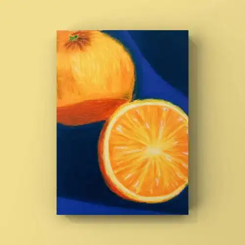 油画棒橙子一口爆汁附步骤图