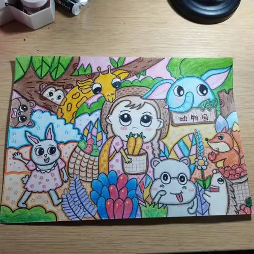学前教育期末动物园简笔画