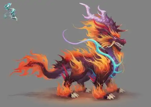 《问道》神兽"麒麟"原画